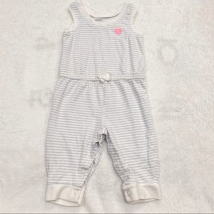 Carter’s Blue and White Striped Romper 3 Month